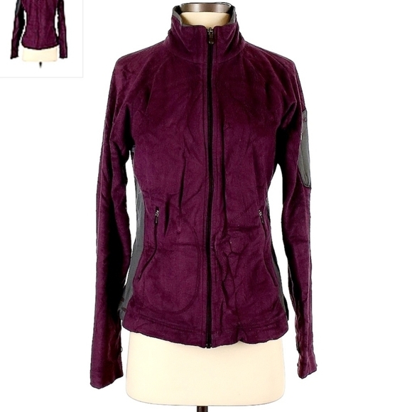 Columbia Interchange Fleece Jacket Women's Size Medium M Purple Zipper Pockets - Picture 1 of 12